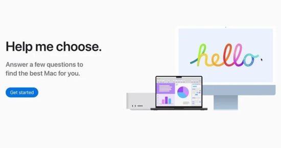 أبل تطلق موقع "ساعدنى فى الاختيار" للعثور على جهاز Mac المناسب