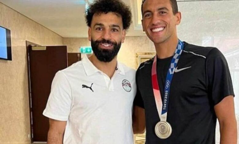 محمد صلاح يهنئ الجندي على ذهبية باريس 2024