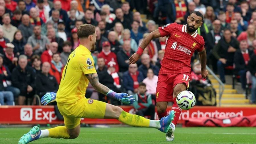 محمد صلاح يضع بصمته ويقود ليفربول للفوز على برينتفورد 0/2