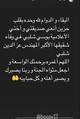 بكلمات مؤثرة.. ريهام حجاج تنعى شقيق بوسي شلبي