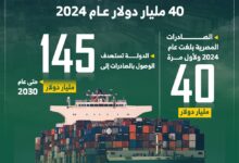 لأول مرة.. الصادرات المصرية تسجل 40 مليار دولار عام 2024 (إنفوجراف)