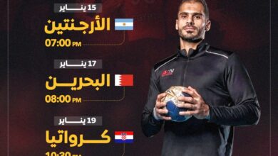 مواعيد مباريات منتخب كرة اليد فى بطولة العالم.. إنفوجراف